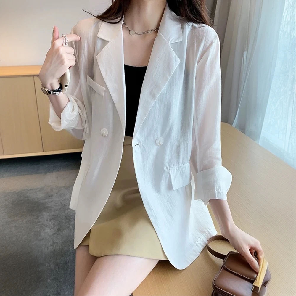 【晨浠定制】新款时尚肌理感防晒西装外套8831