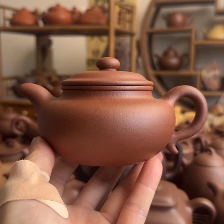 茶壶紫砂仿古300cc黄龙山红皮龙