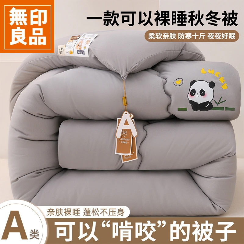 無印良品冬季加厚被子秋冬款加厚保暖10斤冬被宿舍四季通用棉被芯