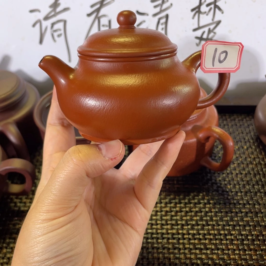 用***0茶壶紫砂潘壶微瑕全手