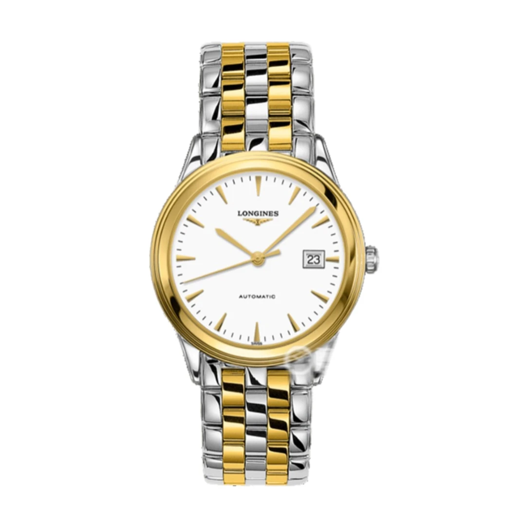 99新 Longines/浪琴 单表/军旗男表/38.5表径/机械/经典/间金条刻