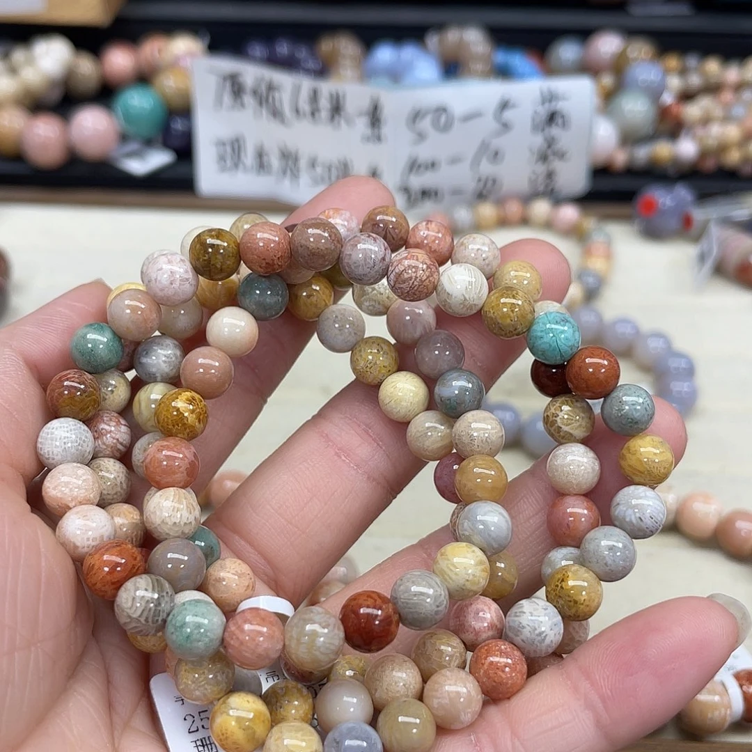 未镶嵌手串硅化珊瑚（珊瑚玉）216