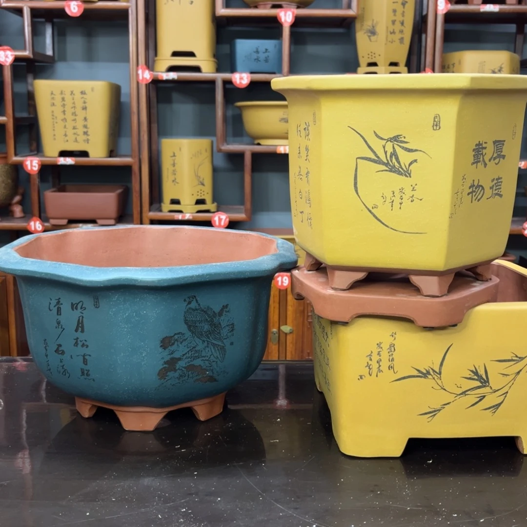 紫砂花盆望**波紫砂花盆