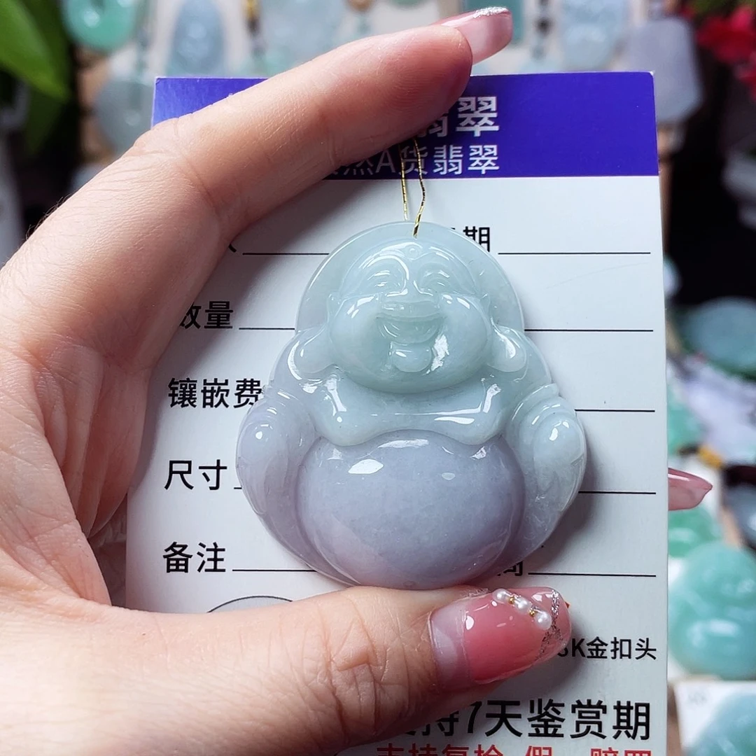 翡翠未镶嵌颈饰佛公31