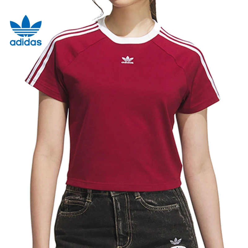 adidas阿迪达斯【大】三叶草女子运动休闲短袖T恤KF0314