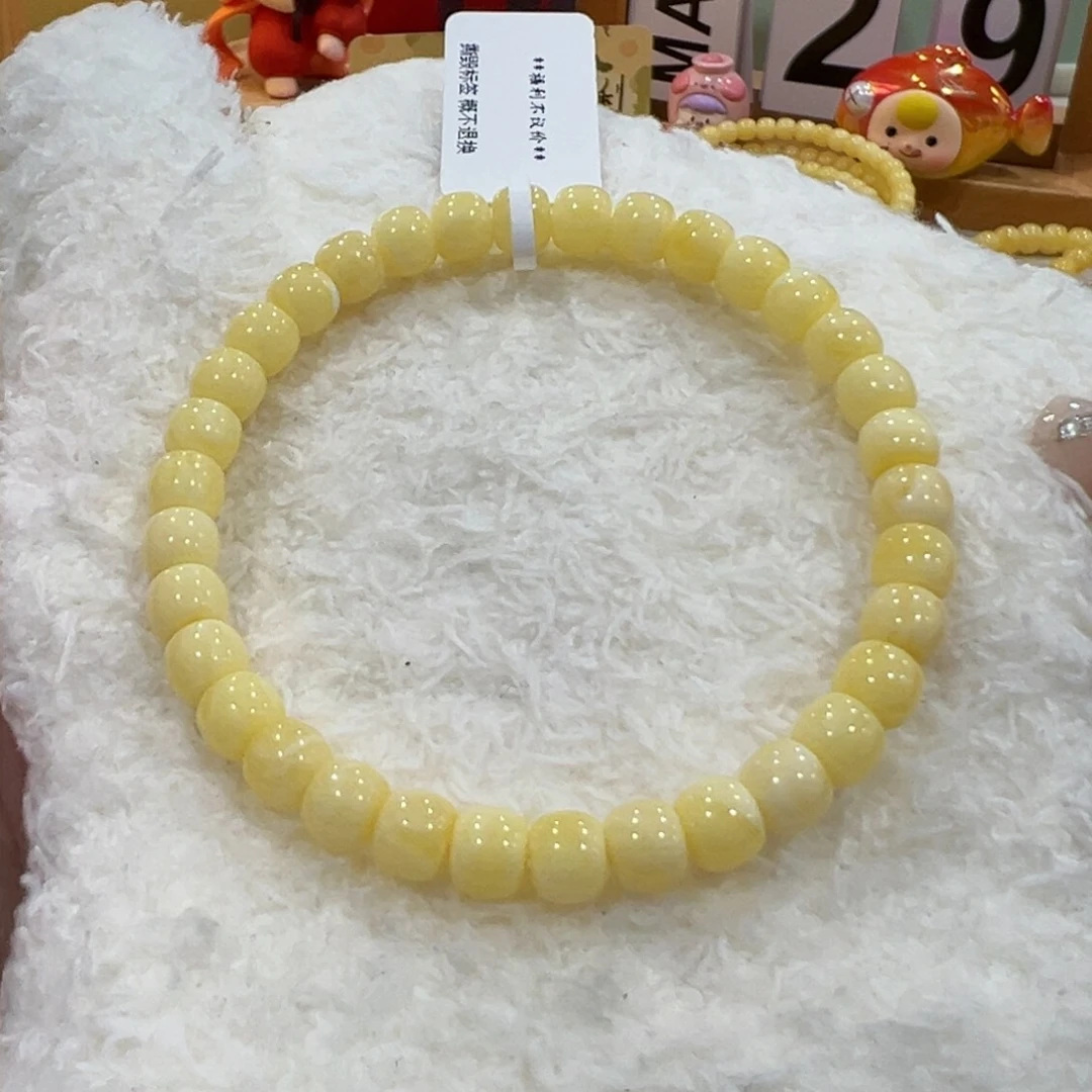 未镶嵌蜜蜡手链6.5m满蜡妖花手串