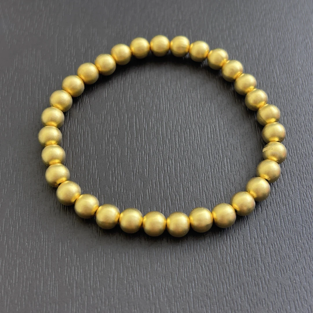 足银手链 【店长专享】足银卡6MM古法珠手链SL361