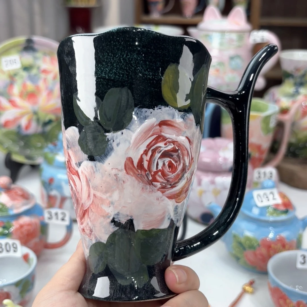 景德镇手绘高温釉下彩陶瓷茶具