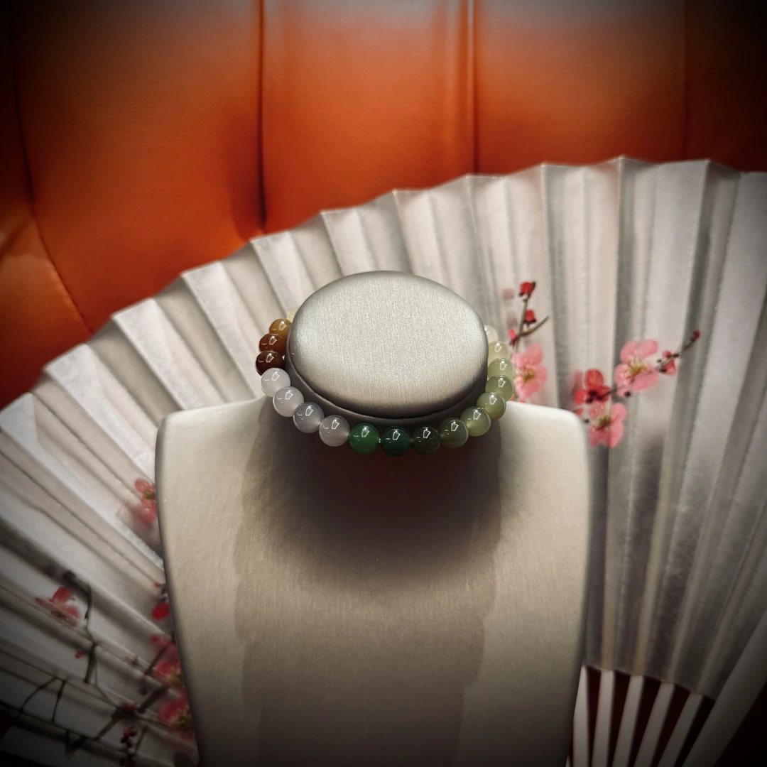 壹屿珠宝 022108    和田玉典藏多宝手串