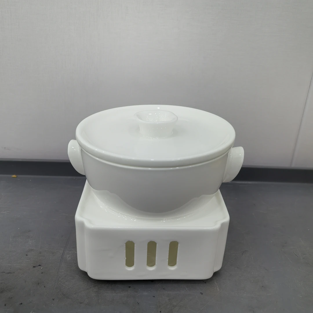 酒店位上骨瓷汤盅纯白一人份小炖盅