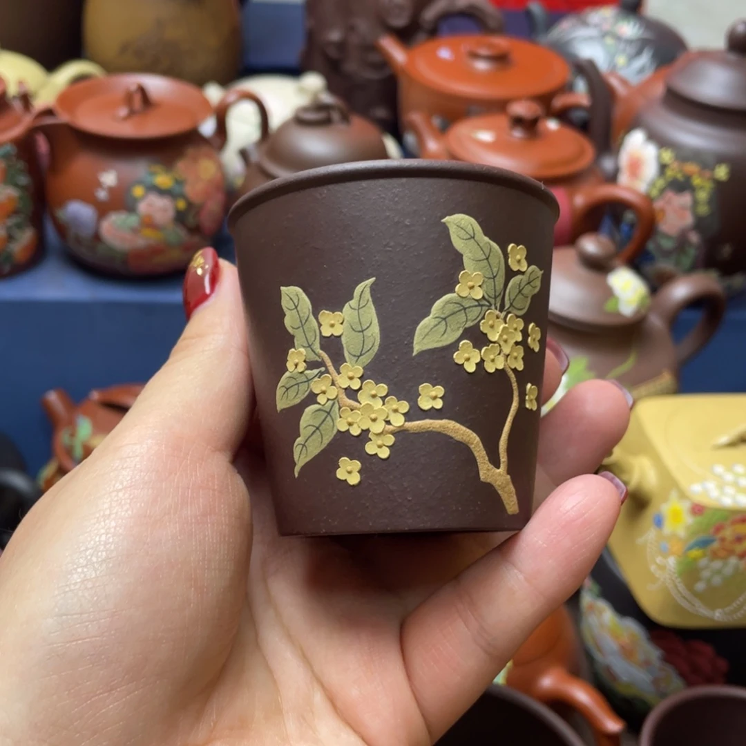 茶杯红泥紫砂主人杯100cc