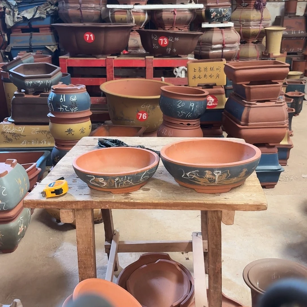 紫砂紫砂碗盆两个