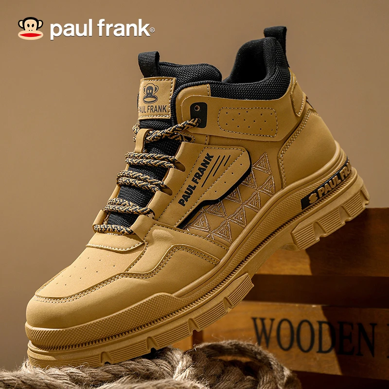 大嘴猴新款男士男生马丁靴休闲百搭潮鞋防滑耐磨男士工装马丁靴