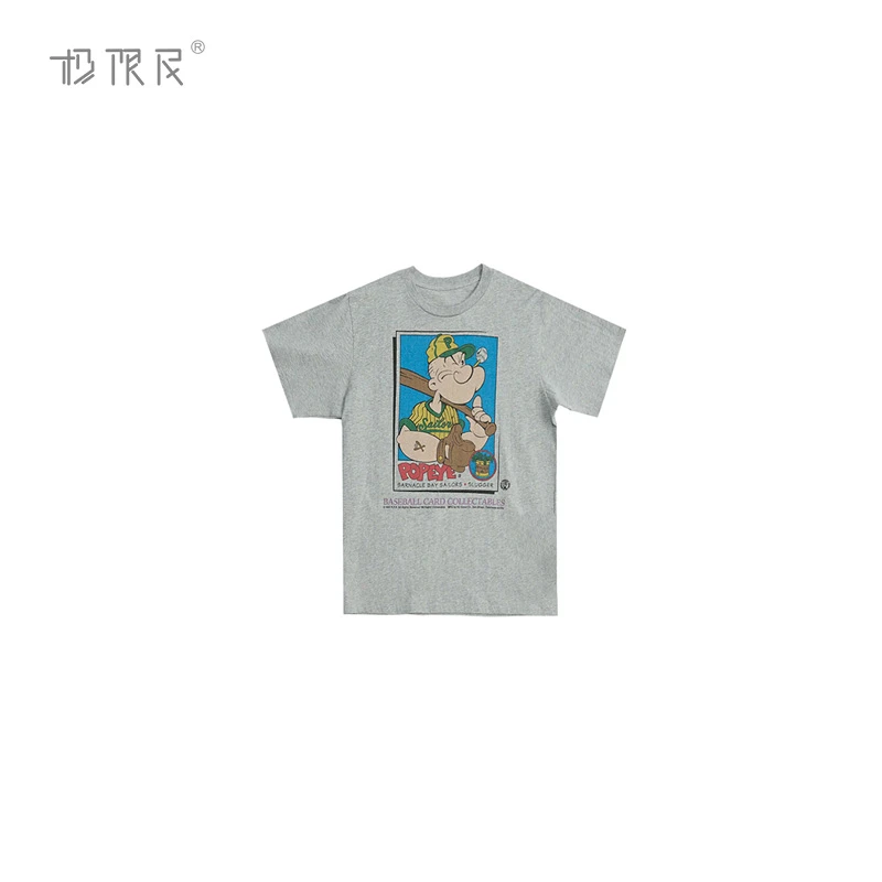 极限民《大力水手Ⅰ》春夏季卡通印花宽松慵懒T恤F5102Y1008