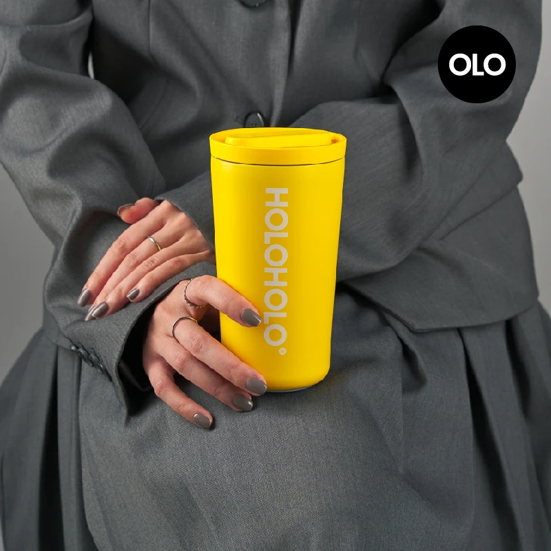 HOLOHOLO保温杯女咖啡随行杯大肚容量水杯不锈钢陶瓷内胆保冷杯子