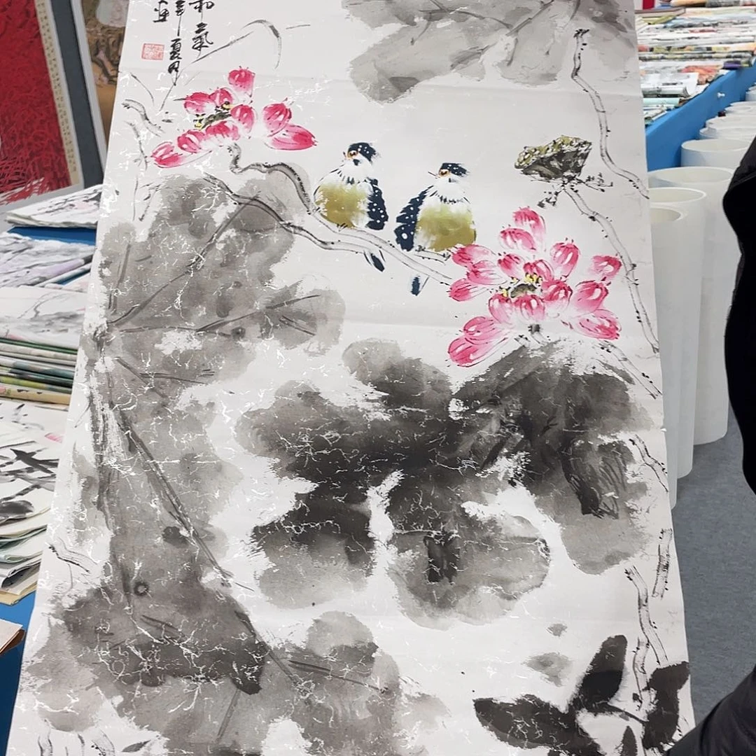 国画今天上午国画作品展示