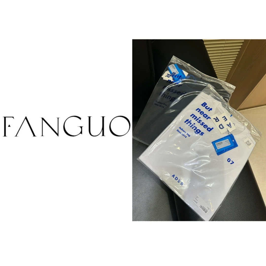 【蛋家】韩国潮品 ade极简黑白棉质情侣款短袖T恤女  7880