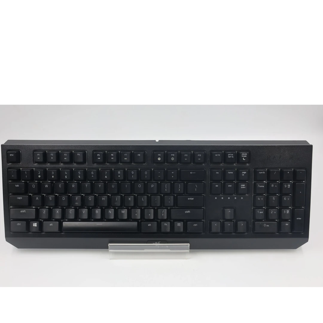 9新  雷蛇黑寡妇蜘蛛标准机械键盘 104键绿轴幻彩