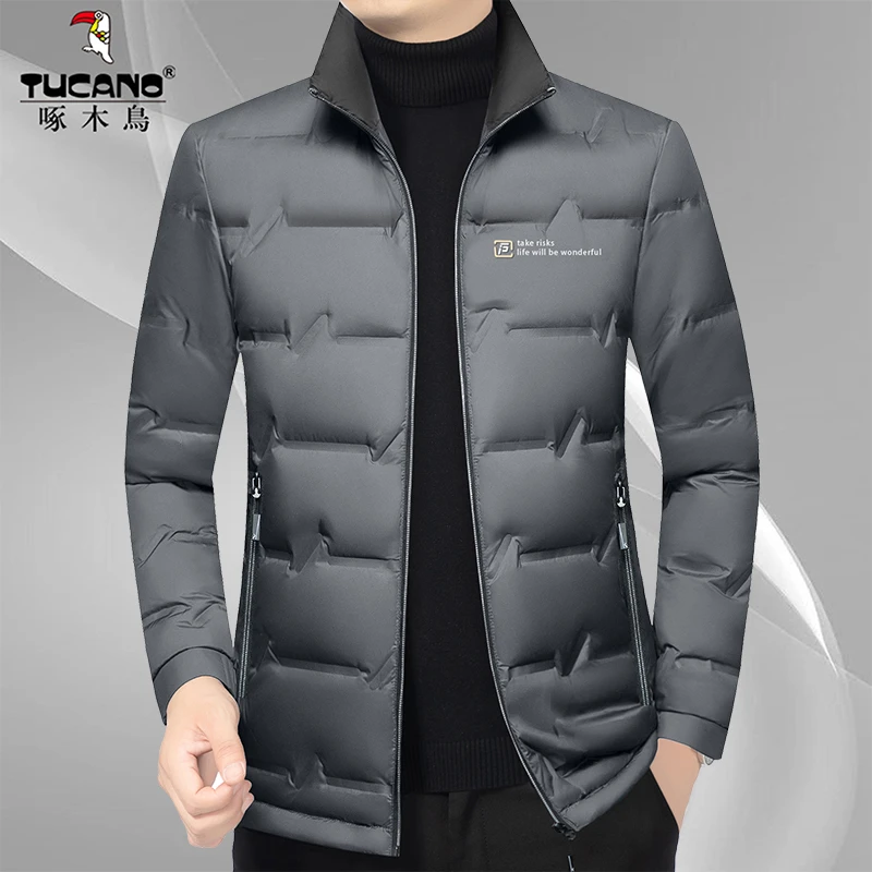 啄木鸟冬季新款立领棉服短款轻薄防寒外套中青年休闲百搭外套