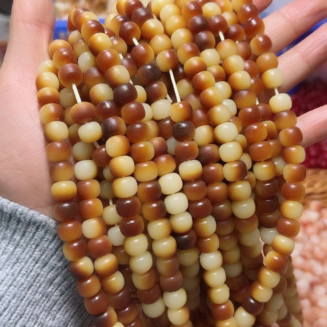 菩提根/象牙果吊坠110颗卡10的炭烧玉米桶珠