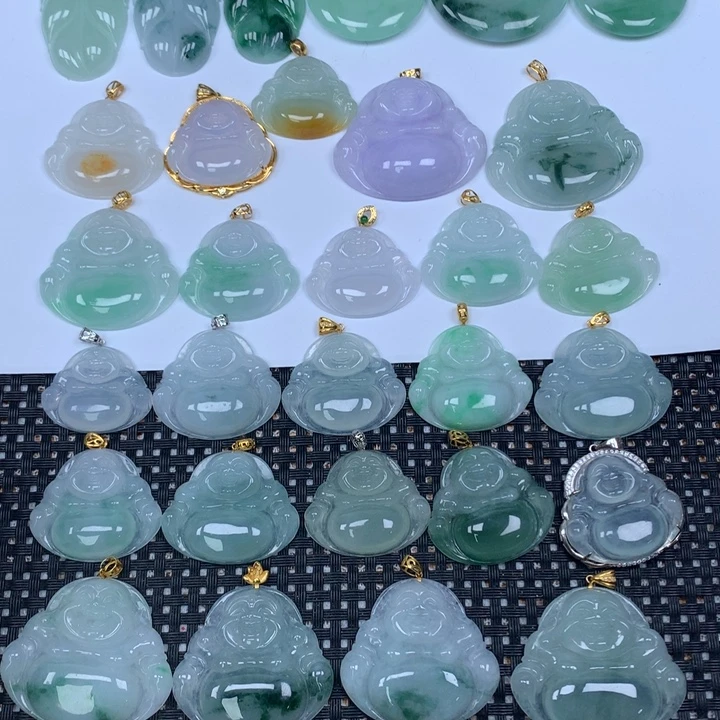 翡翠未镶嵌颈饰天然