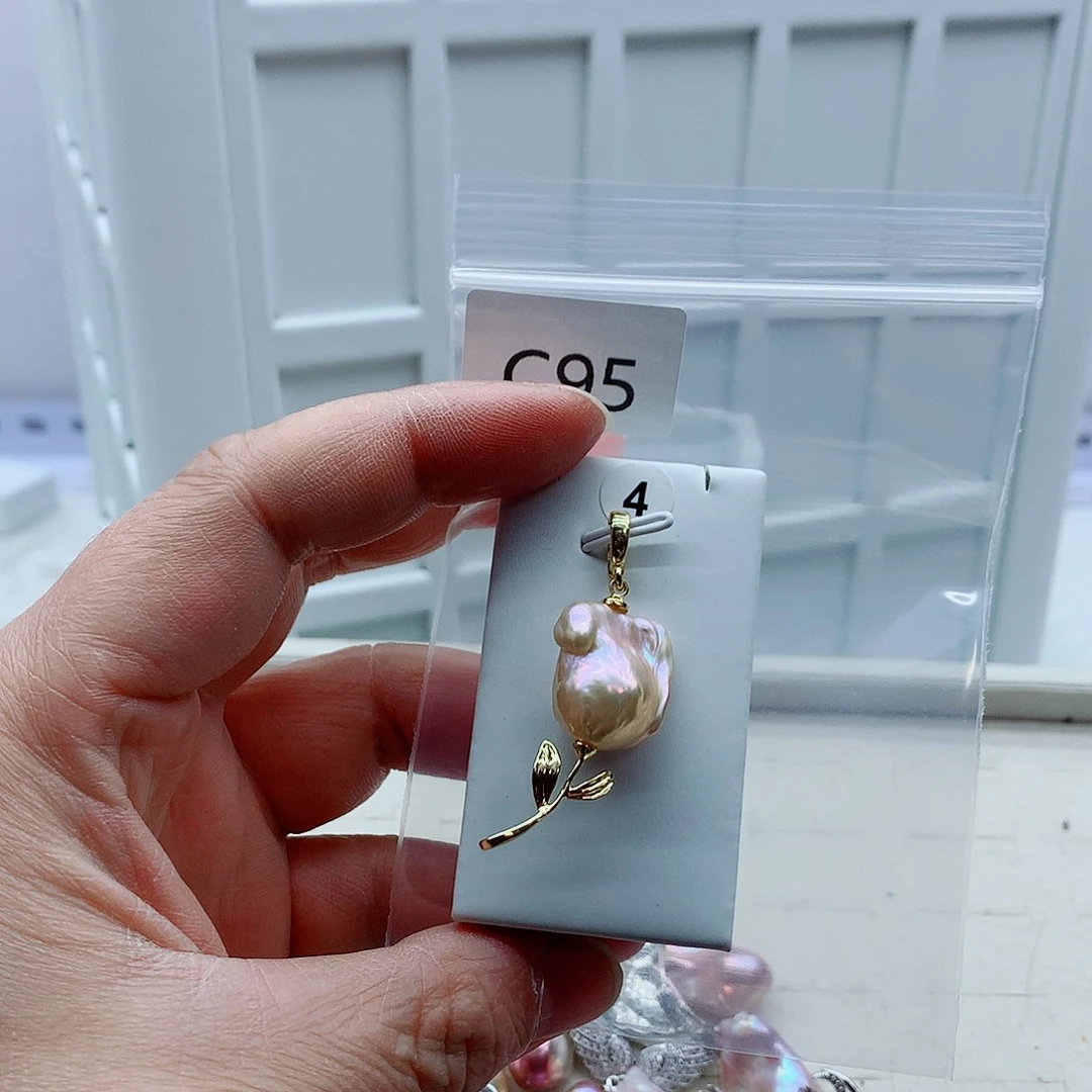 吊坠(不含链)淡水珍珠合金