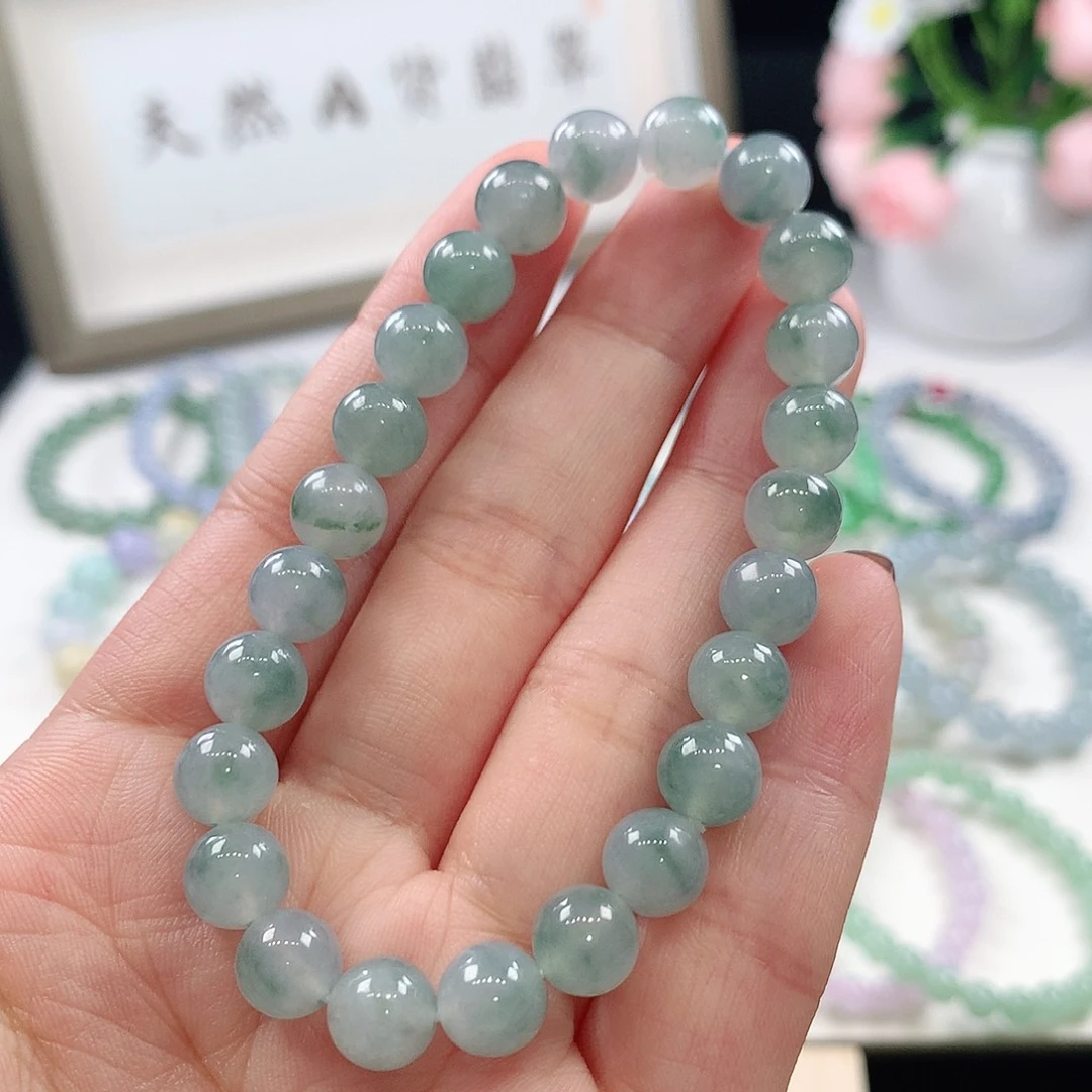 翡翠未镶嵌手链7.8mm