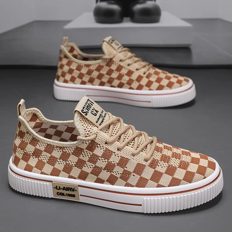 俞兆林男鞋夏季透气飞织网面薄款网鞋男士软底防滑运动休闲板鞋潮