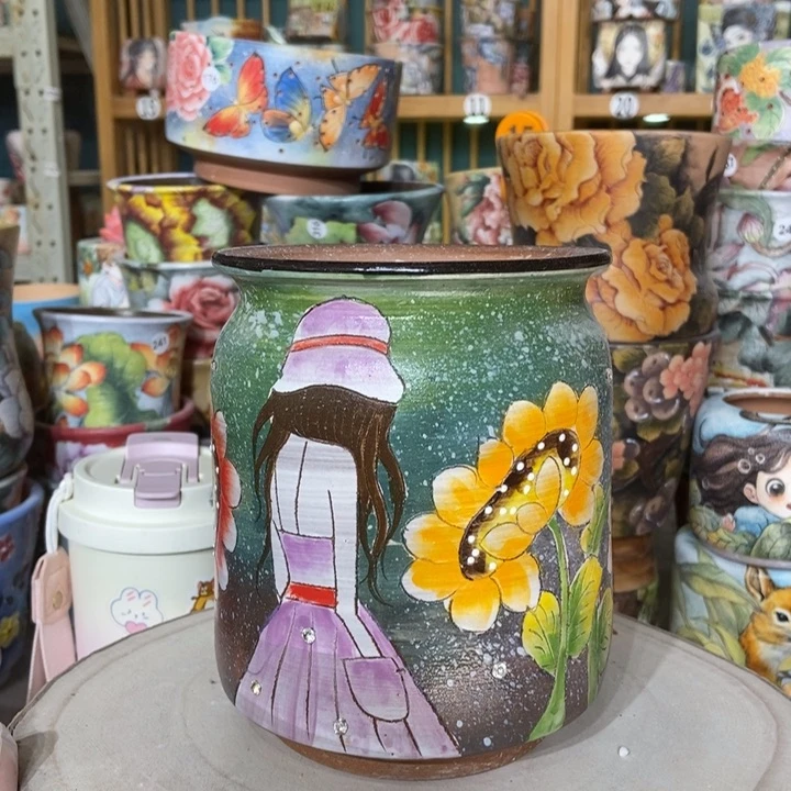 红陶景德镇艺术手绘作品