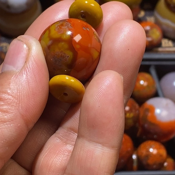 未镶嵌战国红单珠玛瑙/玉髓烟****子