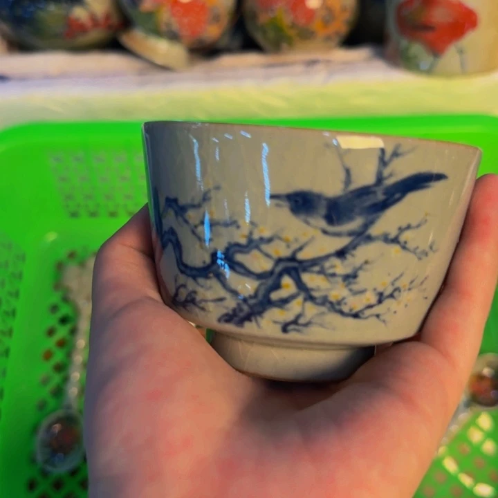 瓷片手工手绘细微不一样