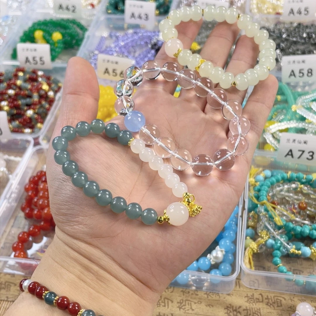 翡翠手饰银S925镀金镶嵌