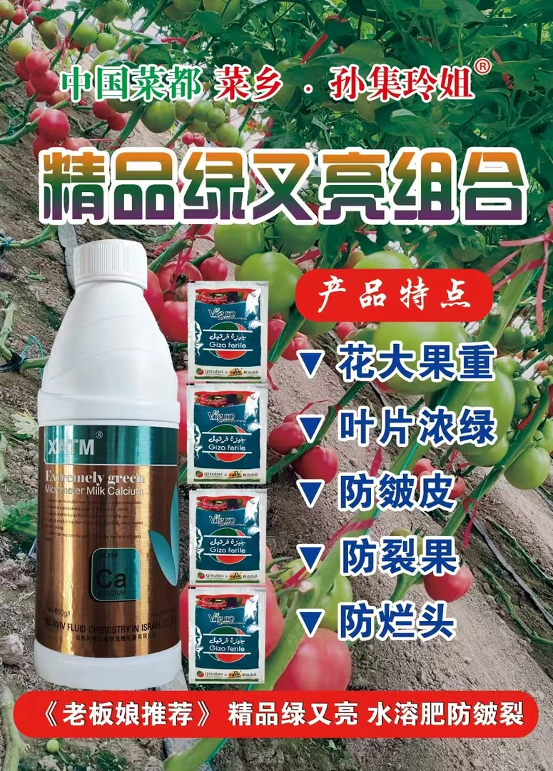 精品绿油亮组合 防裂果 烂头促花膨果 叶片浓绿 水溶肥