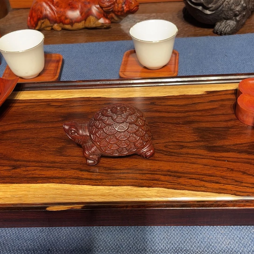 原木实木金钱龟一只