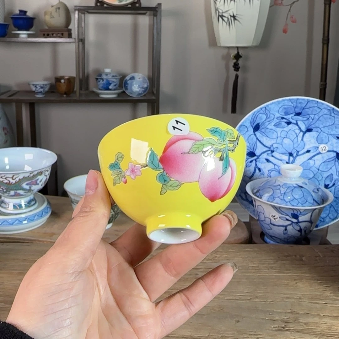 杯景德镇陶瓷柴烧多人