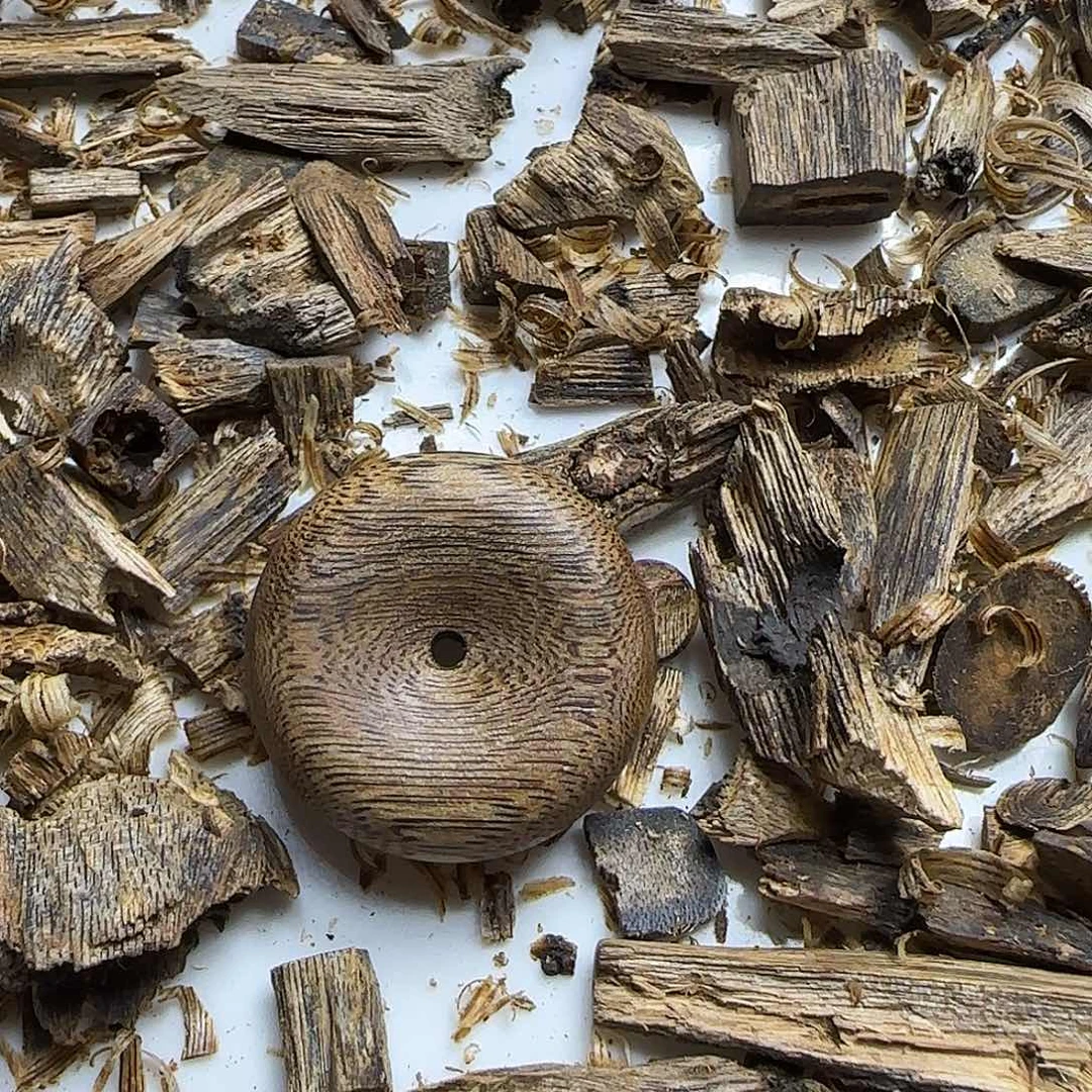 沉香碎屑沉香平安扣