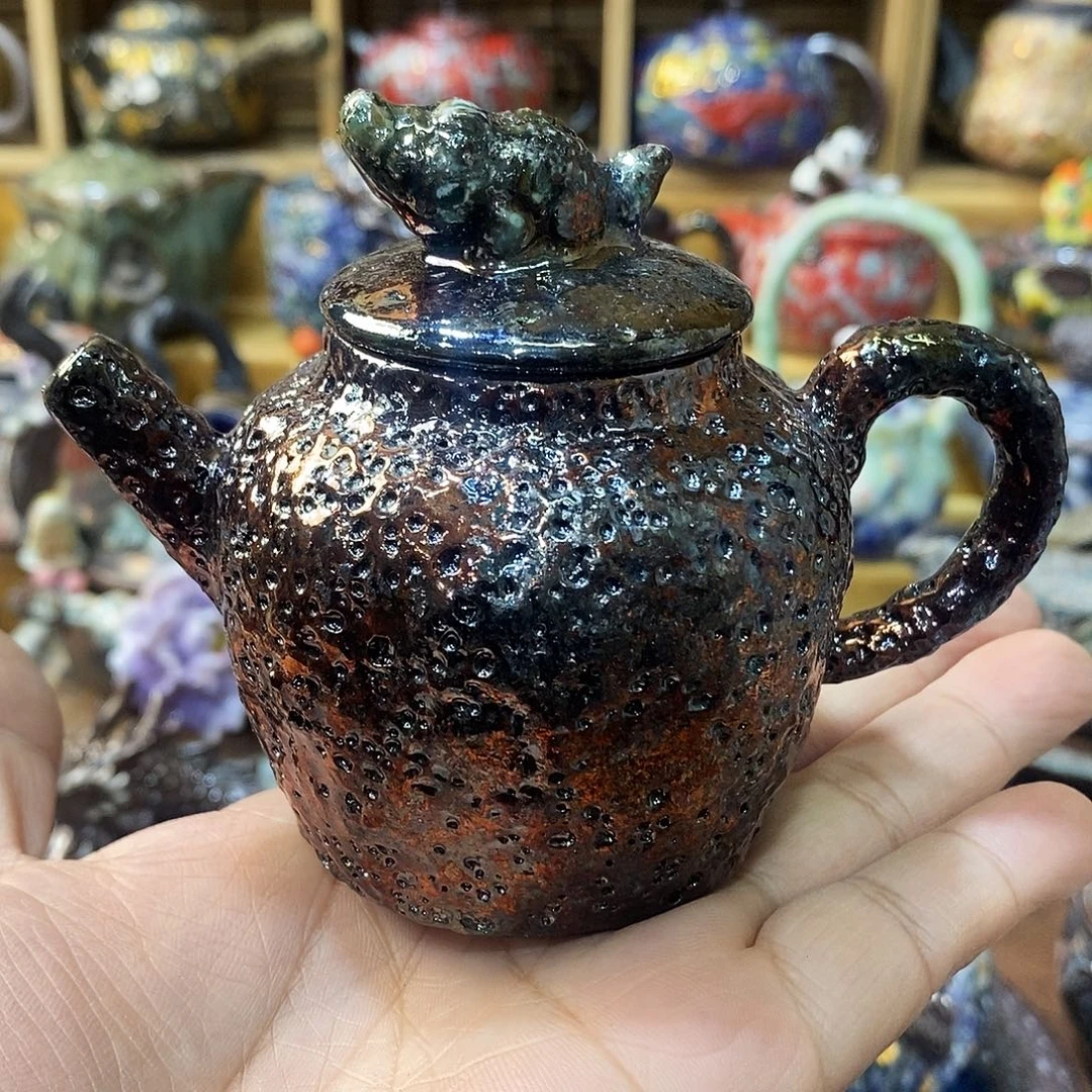 粗陶志野柴烧茶器