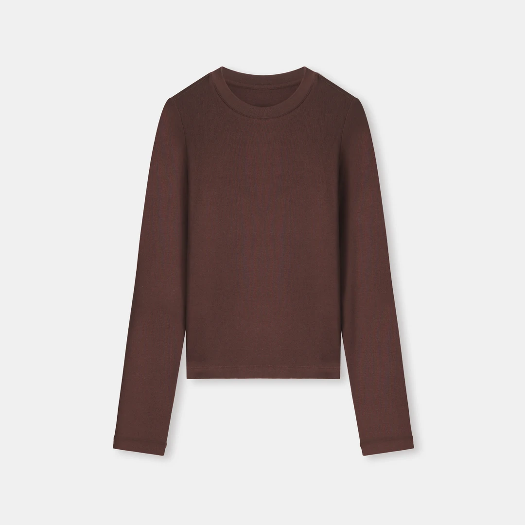 WLIN【素  雅】秋季新款 女士圆领打底衫 2025秋Qie