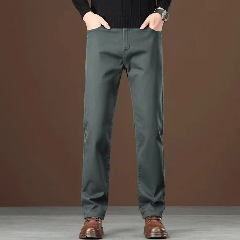 GILAS-黑豹子男士休闲加厚弹力直筒高档裤