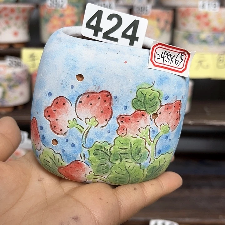 红陶手工制作多肉花盆