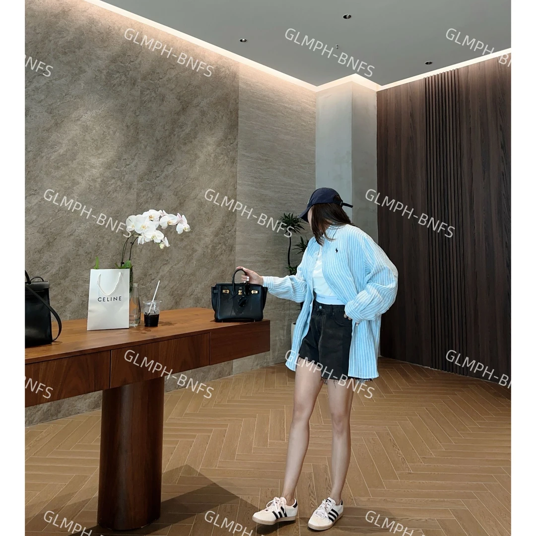 GLMPH-BNFS【小马亚麻】亚麻刺绣薄款翻领衬衫气质休闲百搭上衣-766