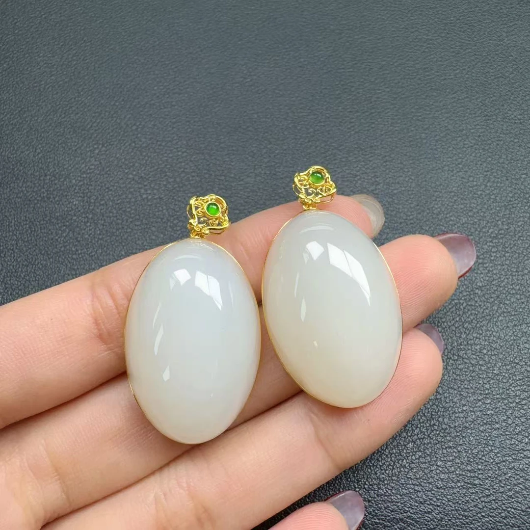 83-31850/Q28-和田玉蛋面吊坠-多样性发其一