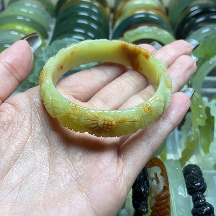 蛇纹石玉手镯未镶嵌改***生