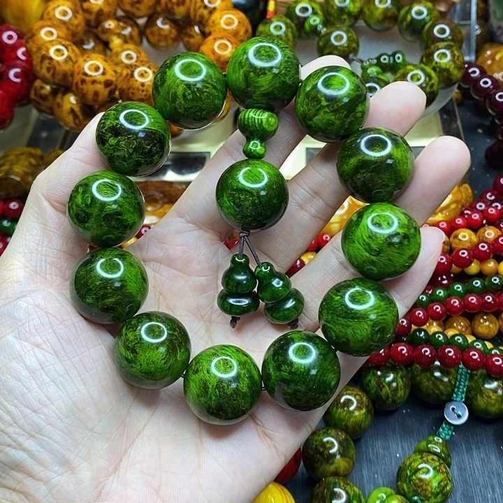 松木琥珀木文玩手串