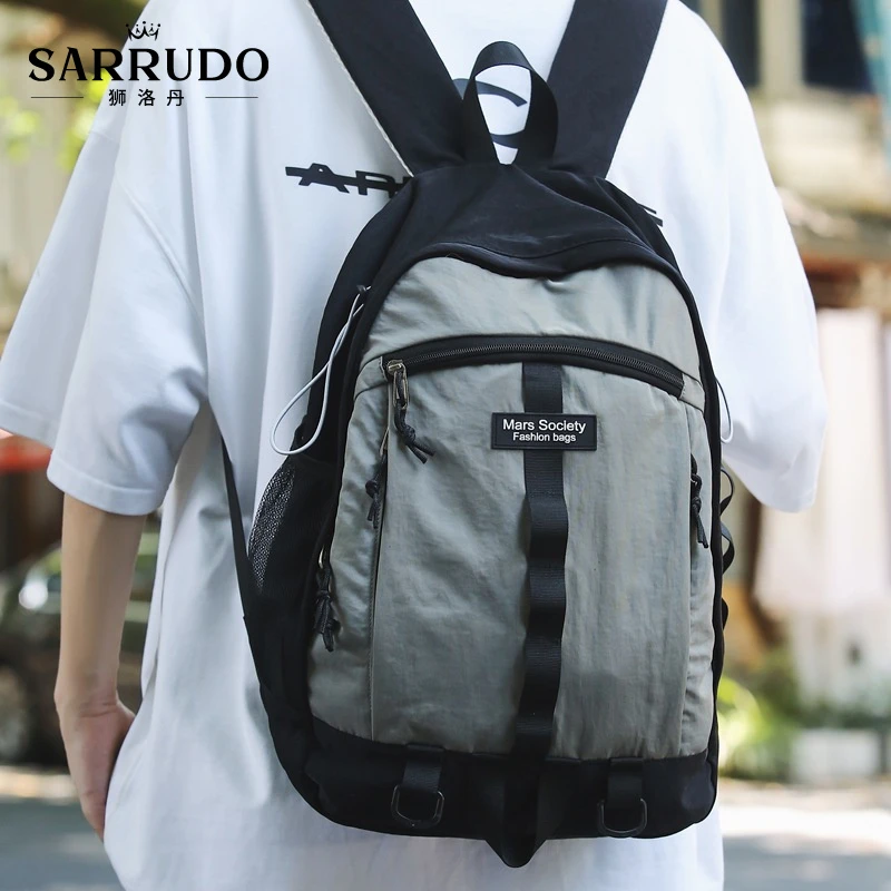 狮洛丹韩版时尚休闲百搭潮流ins风高颜值双肩背双肩包女初中高中