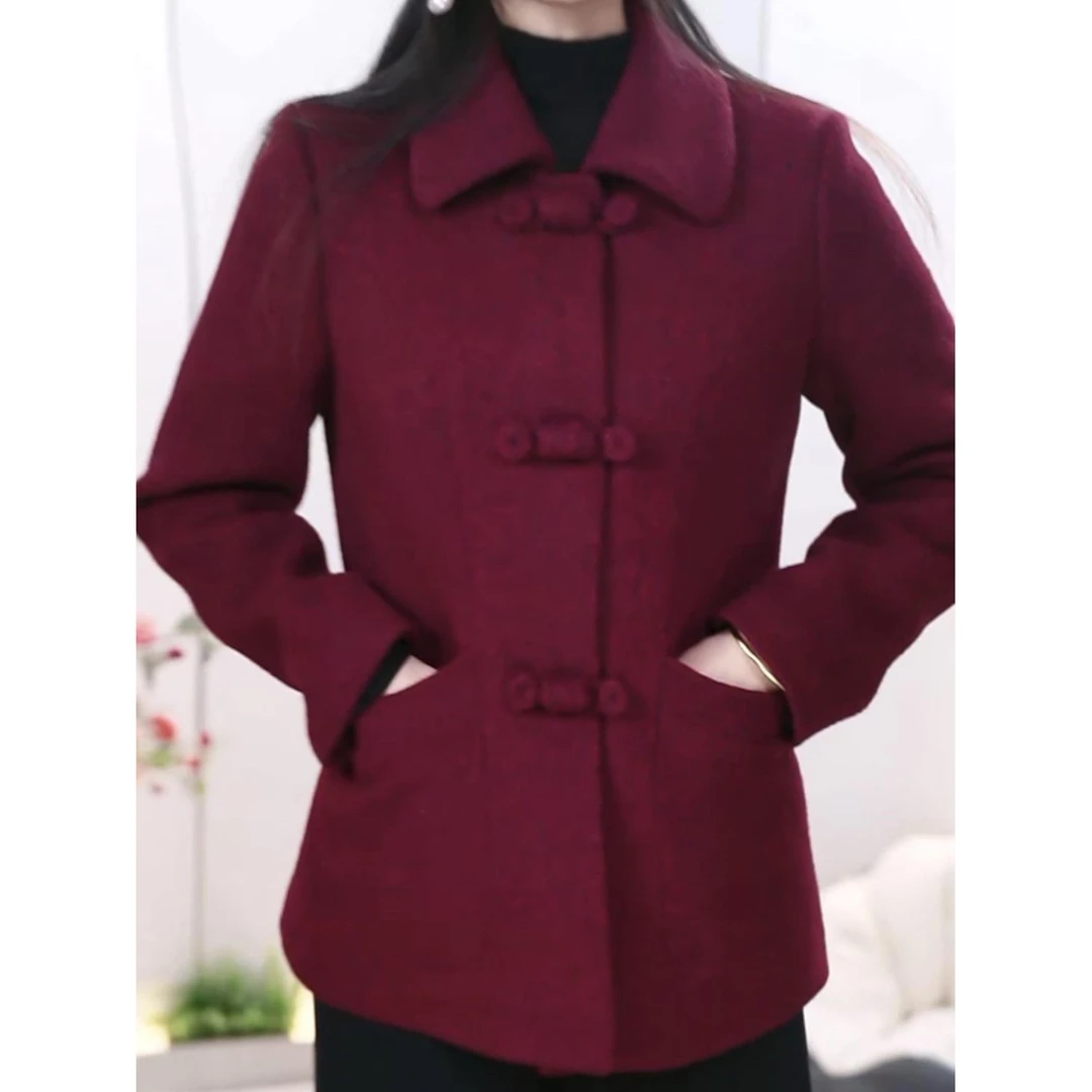 雪尼尔绒时尚气质短款棉衣外套女冬2025新款国风加厚保暖棉服上衣
