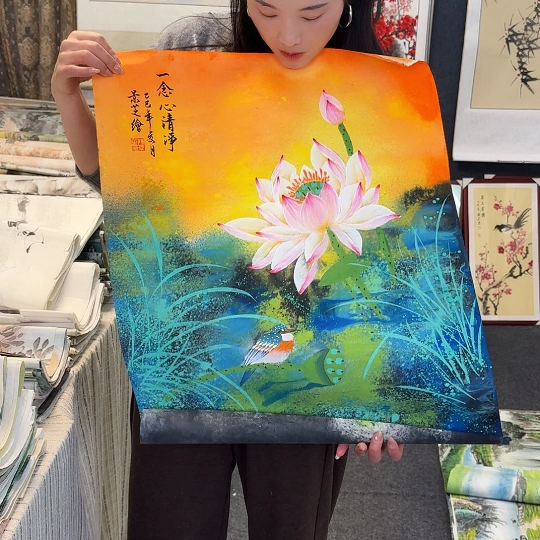 纯手绘国画作品好看