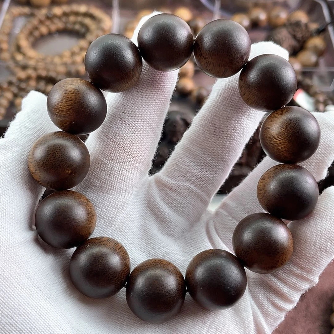 沉香手串长**头越南芽庄白棋