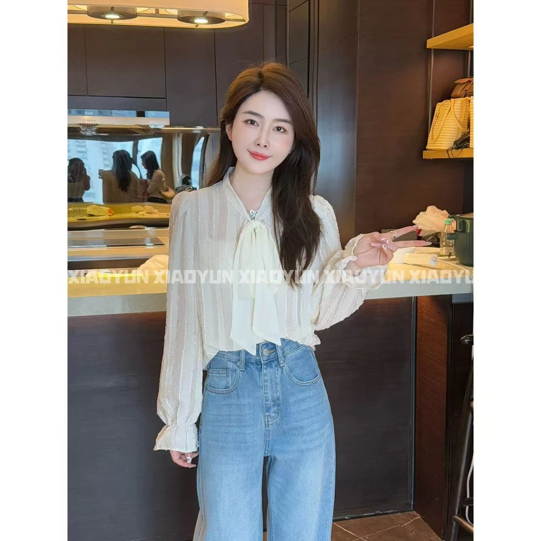 流光闪闪上衣 小允姐姐2025新款气质时尚高级流光闪闪上衣