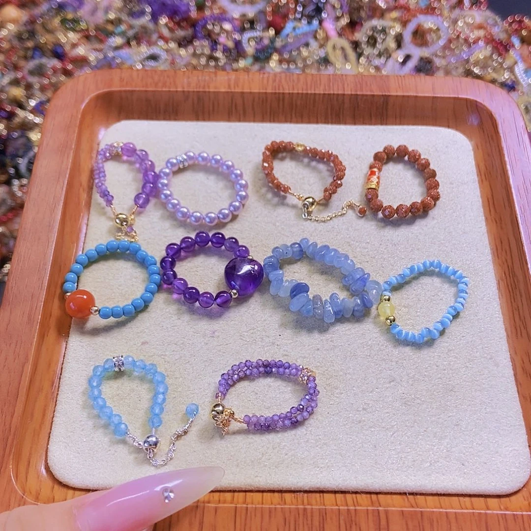 水晶戒指未镶嵌不*舟戒指